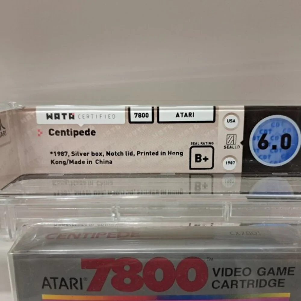 Atari 7800 Video Game Centipede WATA Graded 6.0 Box New Sealed 1987 Silver Box